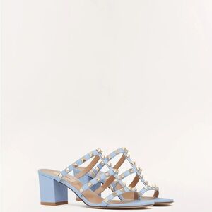 Valentino Women's Blue Studded Sandals